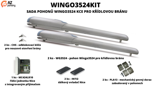Wingo3524 Kit - sada pohonů Wingo3524 KCE pro křídlovou bránu